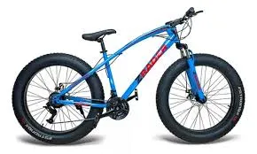 BICICLETA ARO 26 FAT BIKE AZUL 21 VEL